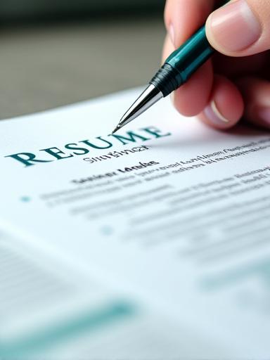 Dettaglio di un curriculum professionale revisionato con note a margine